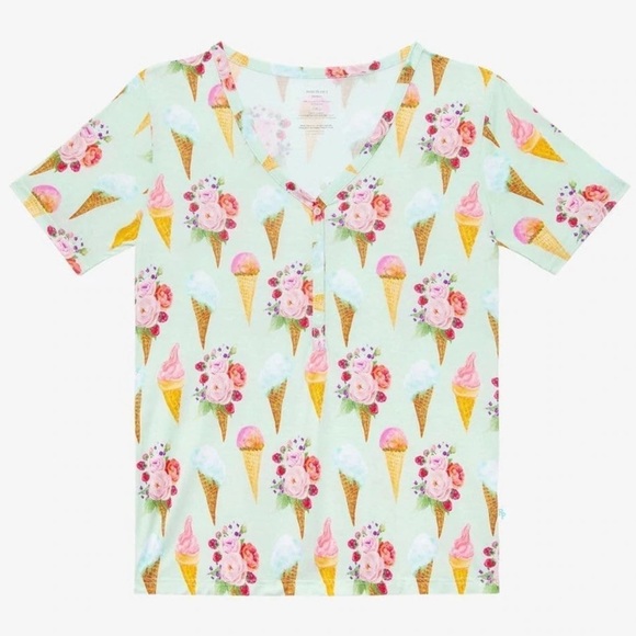 🆕 Women’s Posh Peanut Sophia Ice Cream Short Sleeve Bamboo Loungewear - Small - Picture 6 of 9